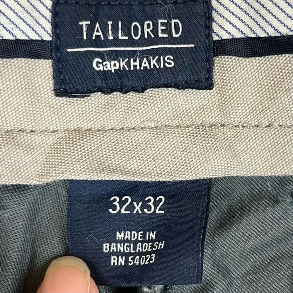 Gap Men’s Khakis Tailored Slim Fit Gray Pants 32x32